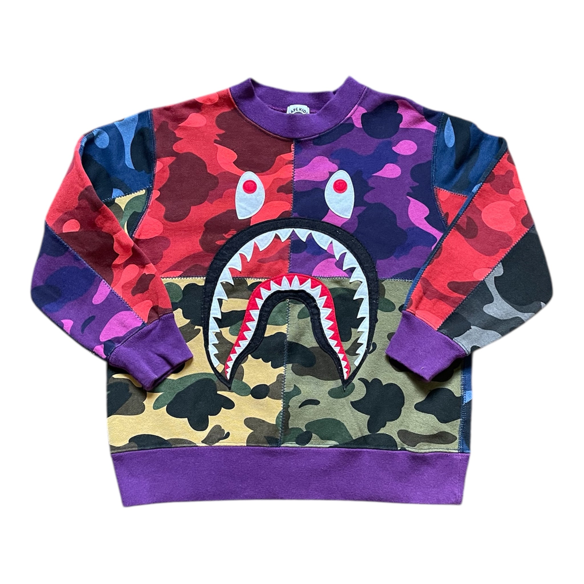 Multi Camo Shark Face Long Sleeve
